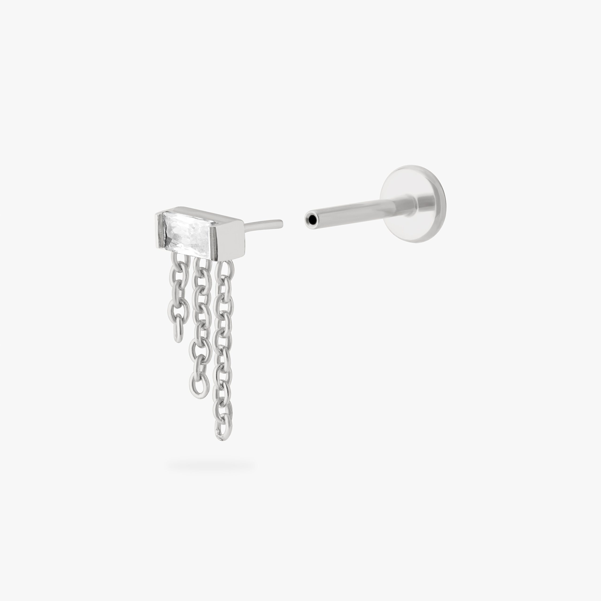 Chain Baguette Flatback Stud - Image 8