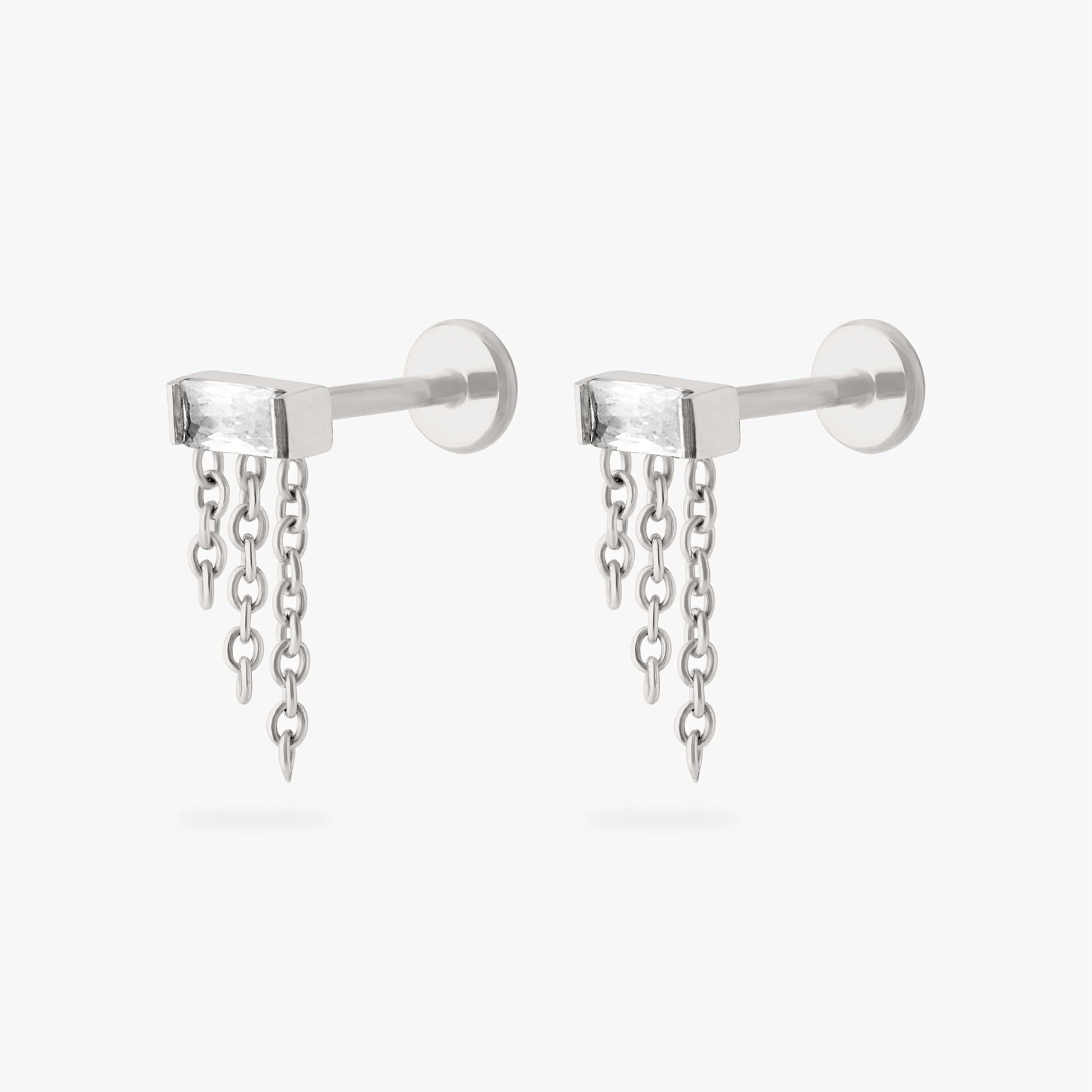 Chain Baguette Flatback Stud - Image 10