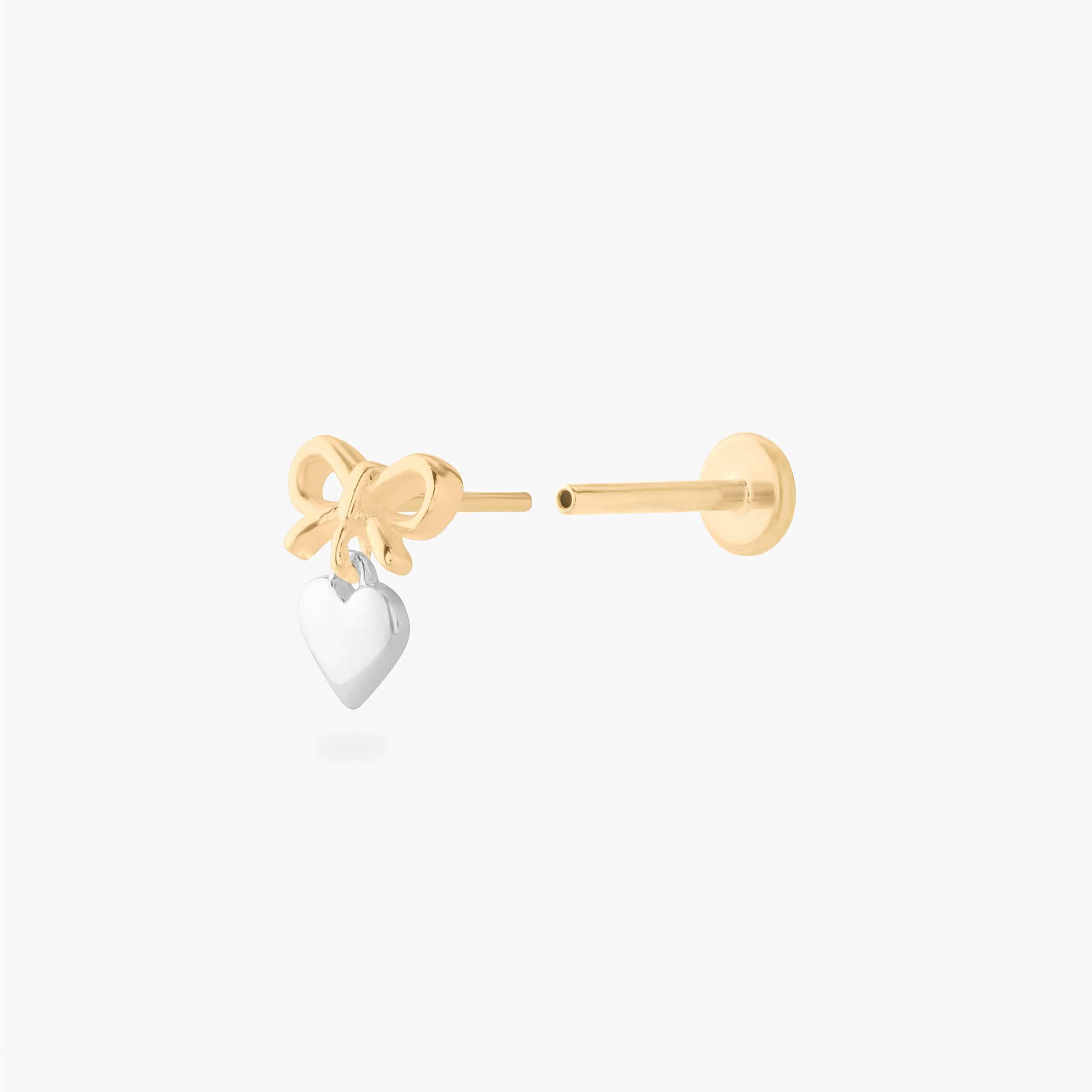 Two Tone Bow Flatback Stud - Image 4