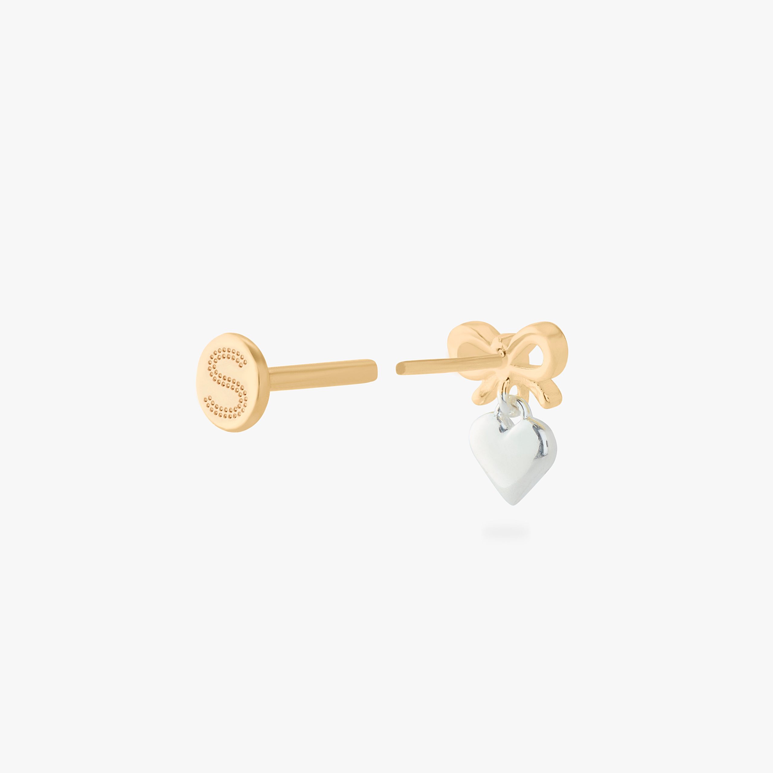 Two Tone Bow Flatback Stud - Image 5