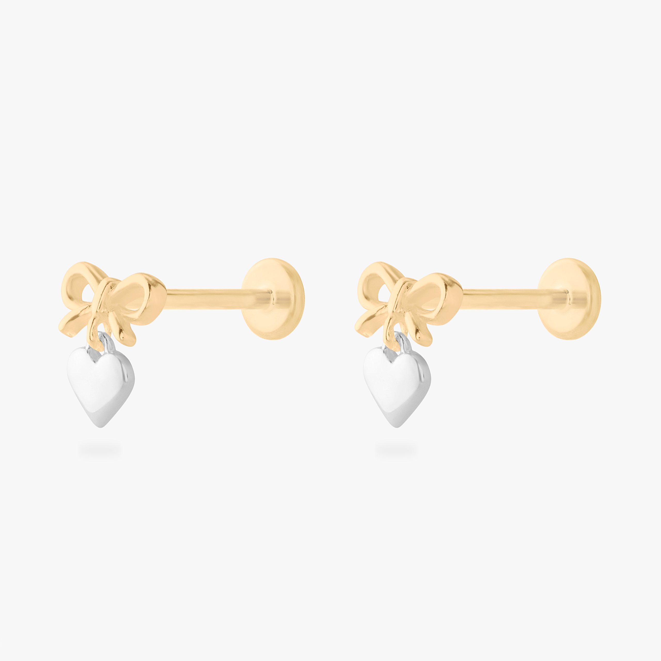 Two Tone Bow Flatback Stud - Image 6