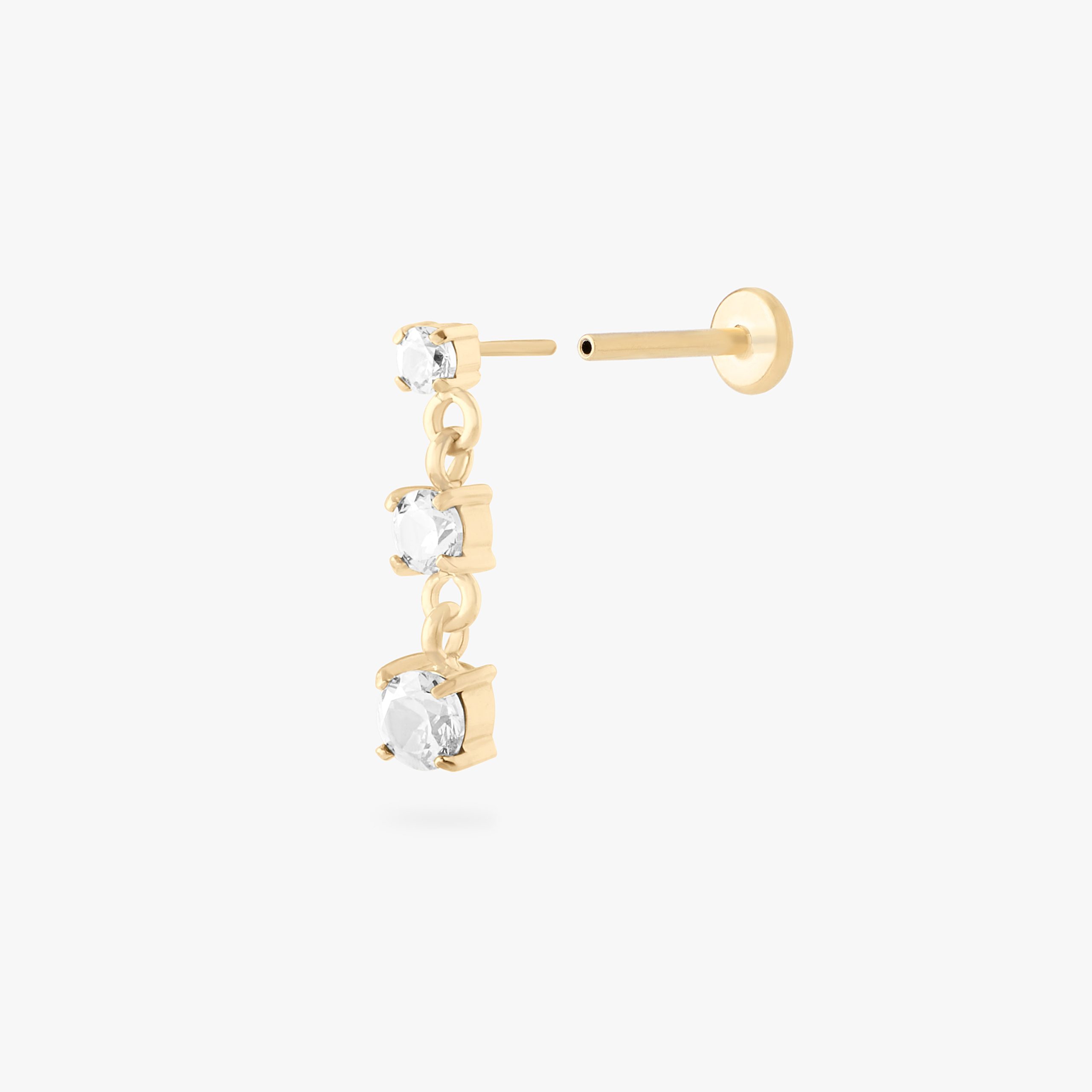 CZ Drip Flatback Stud - Image 4