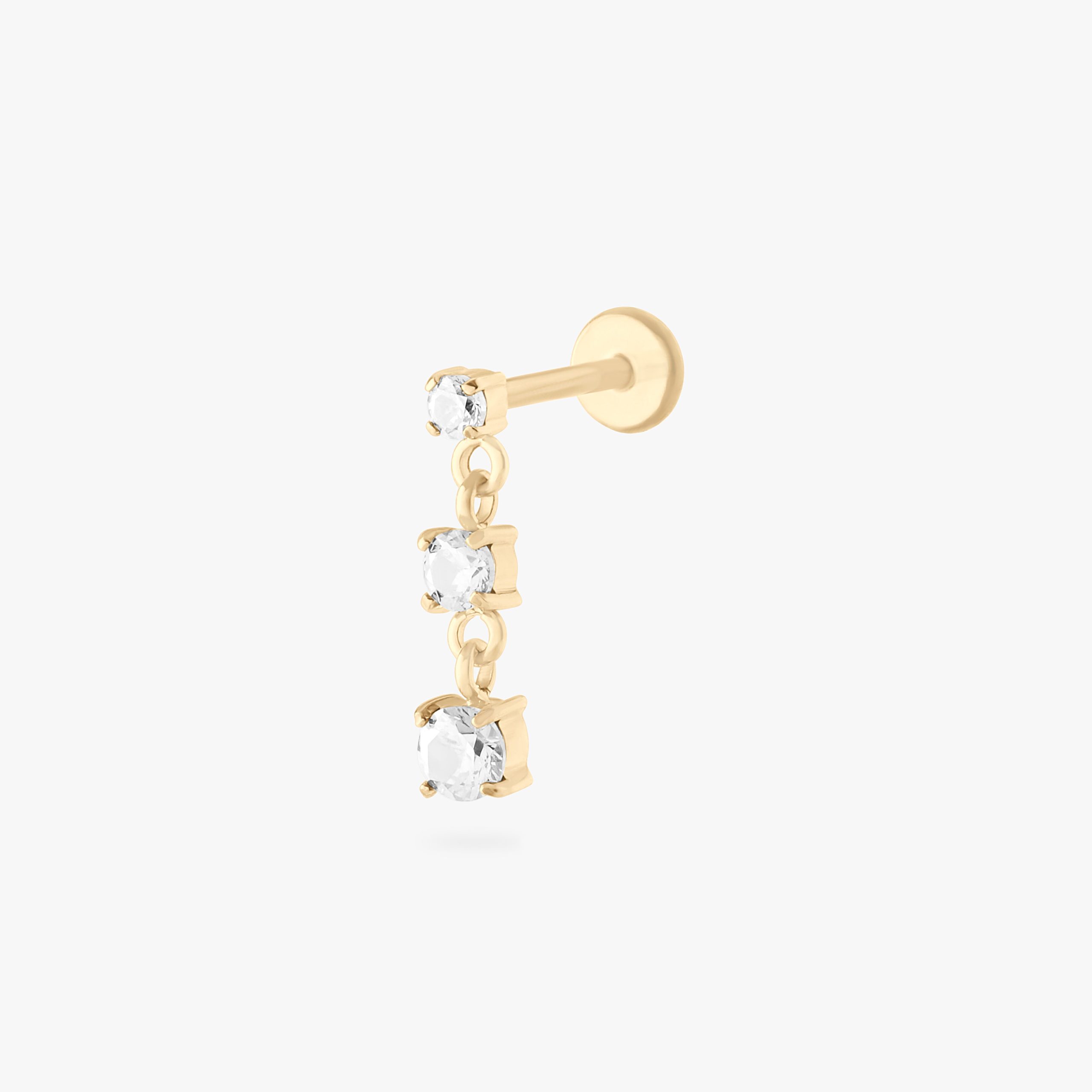 CZ Drip Flatback Stud - Image 2