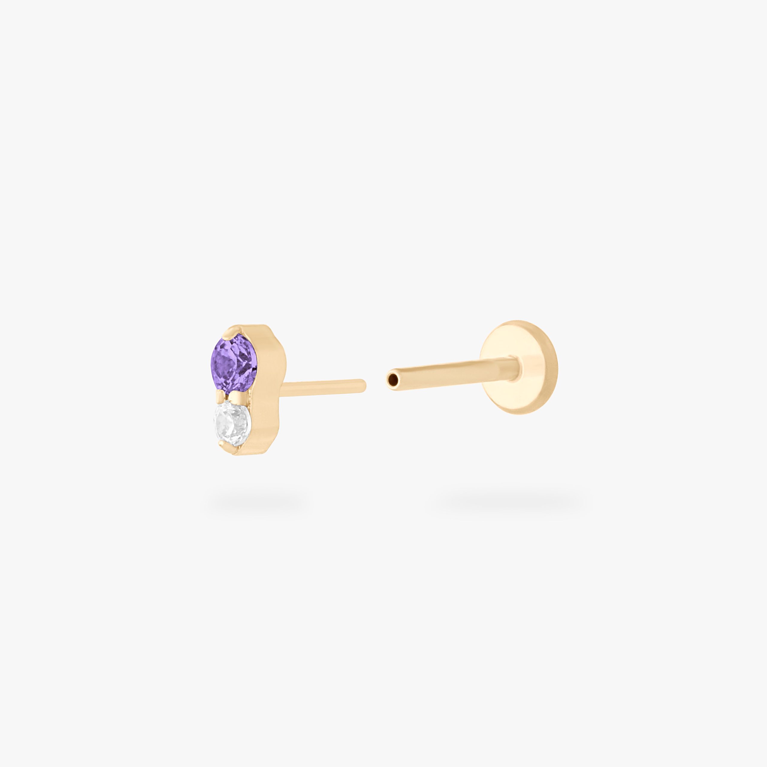Stacked CZ Flatback Stud - Image 10