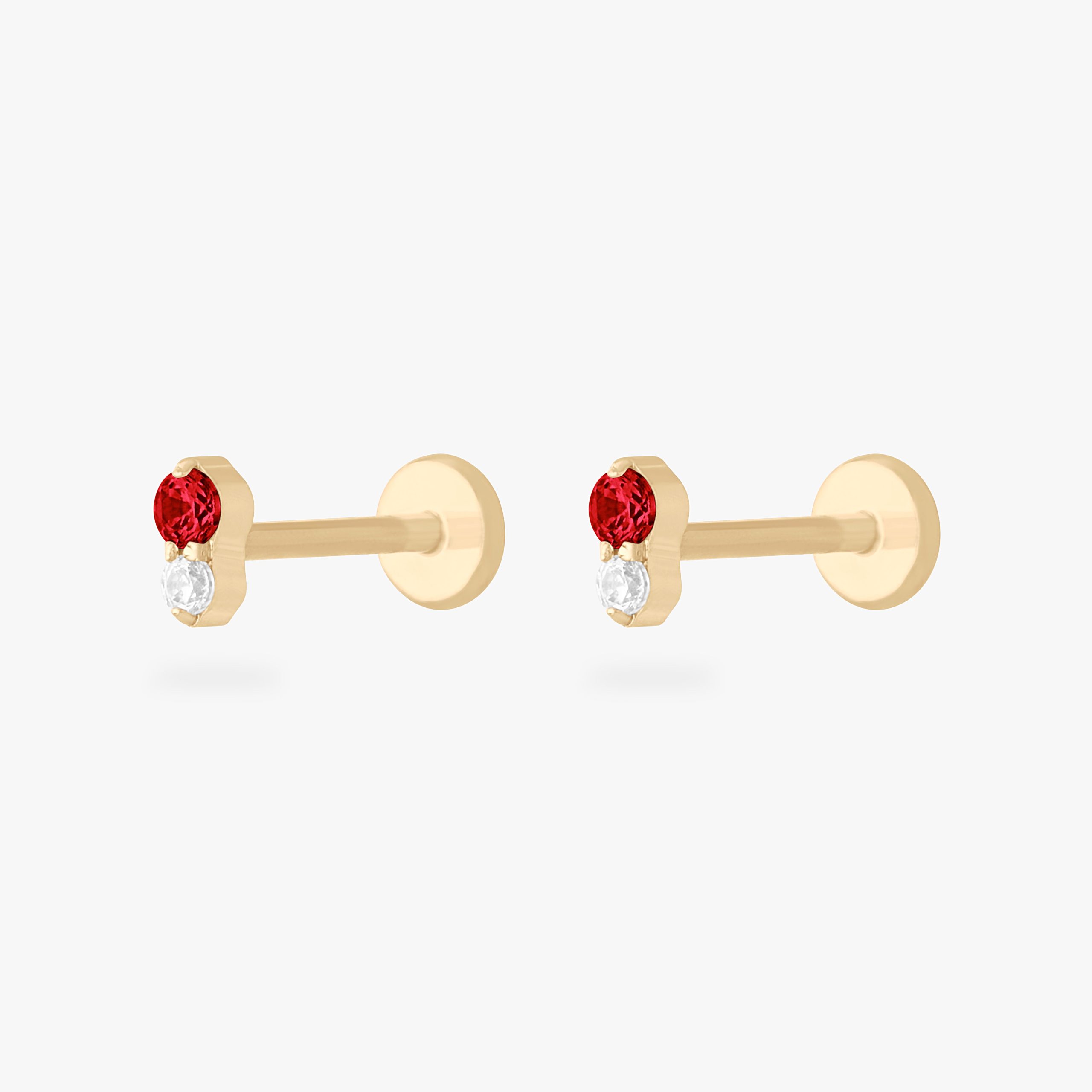 Stacked CZ Flatback Stud - Image 7