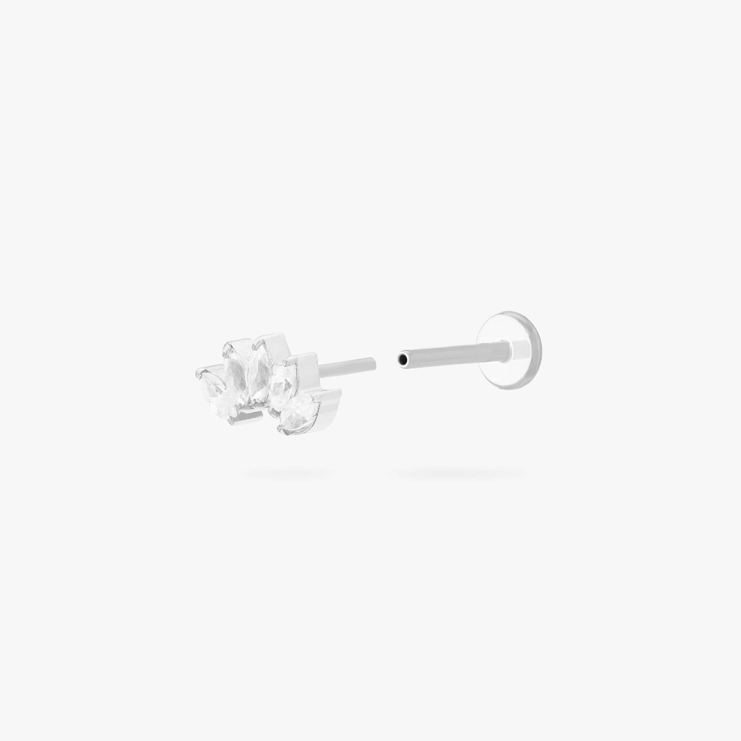 Micro Crown Marquise Flatback Stud - Image 9