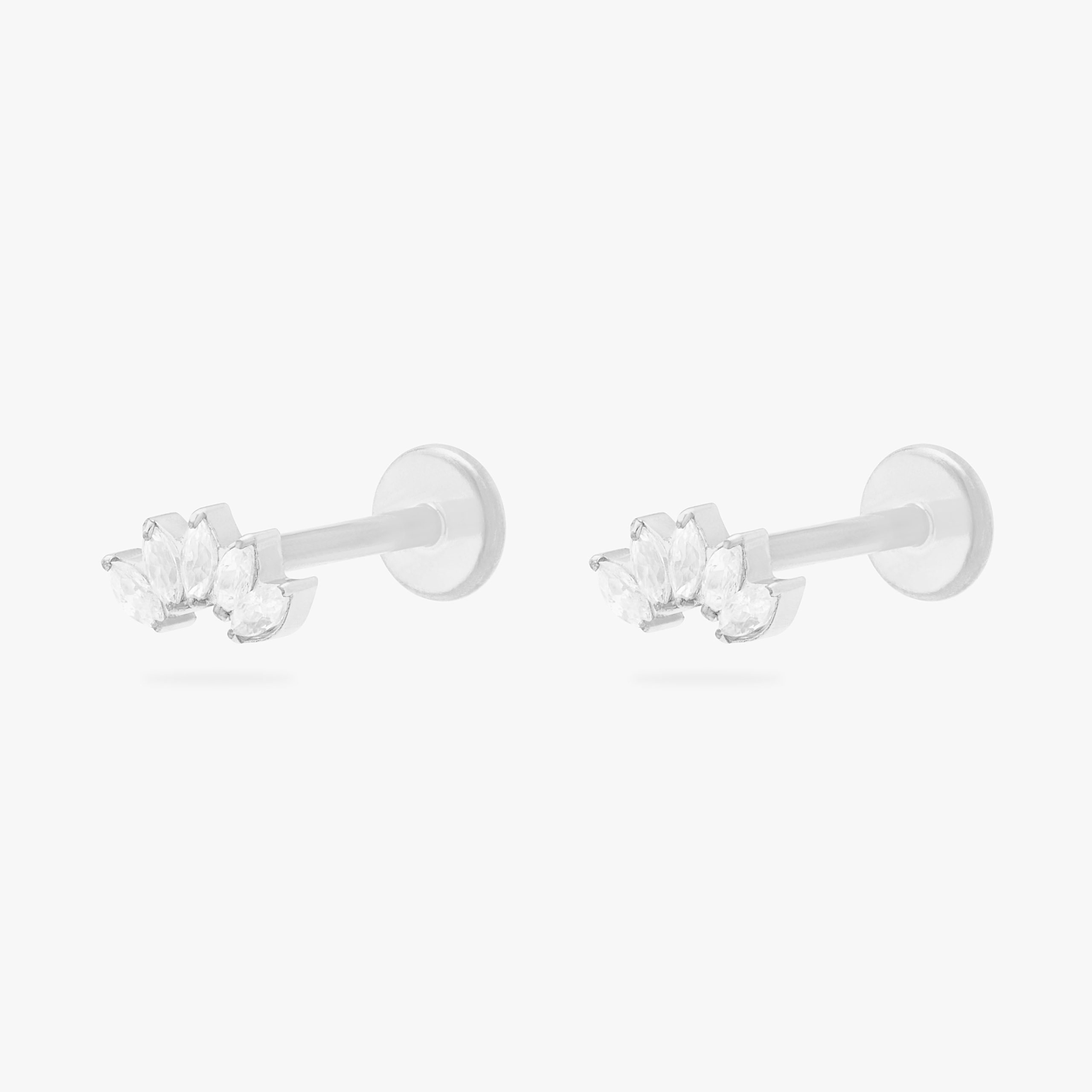 Micro Crown Marquise Flatback Stud - Image 12