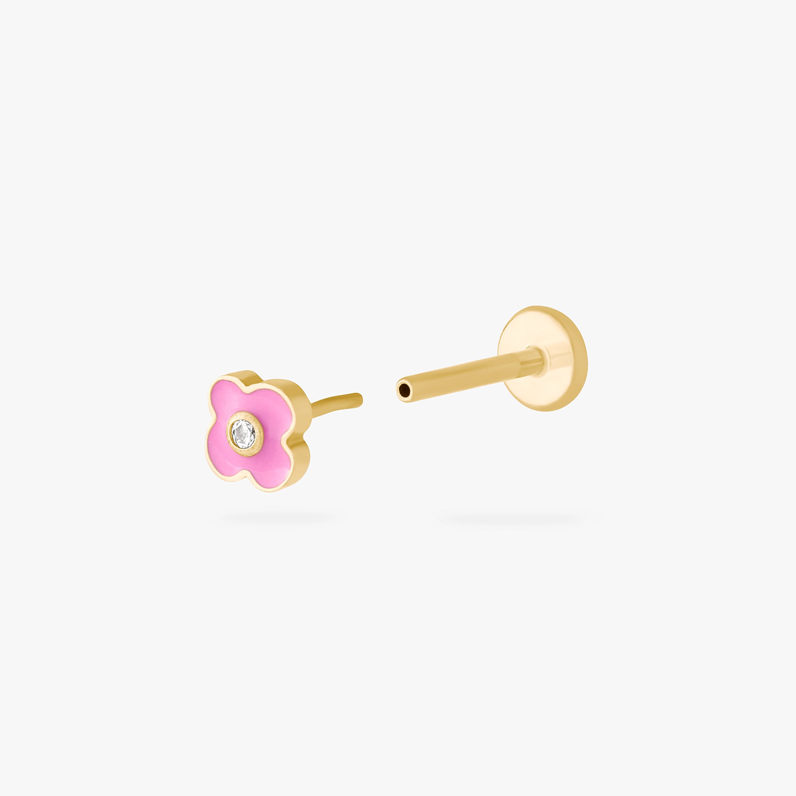 Enamel Flower Flatback Stud - Image 3