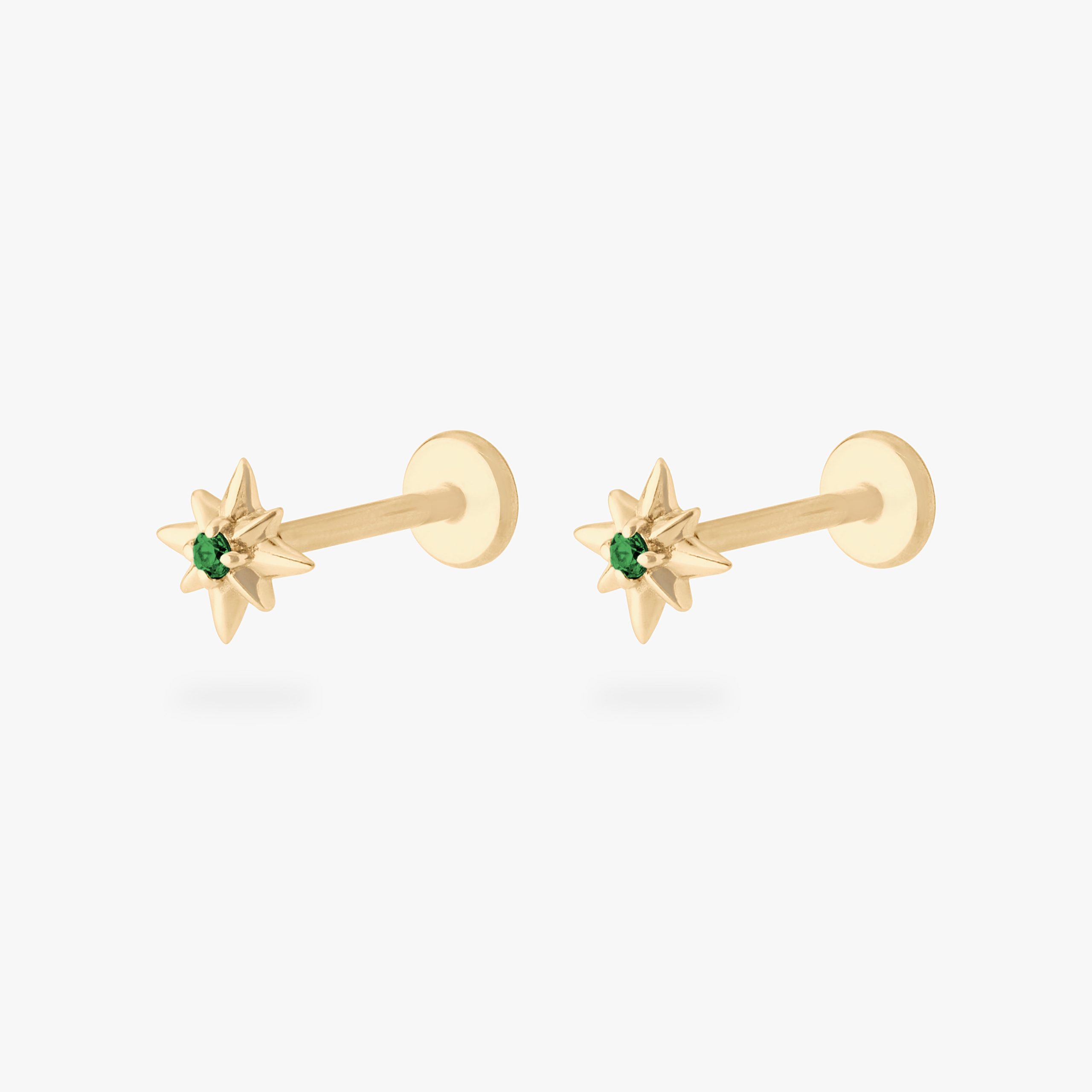 14K Twinkle Star Flatback Stud - Image 11