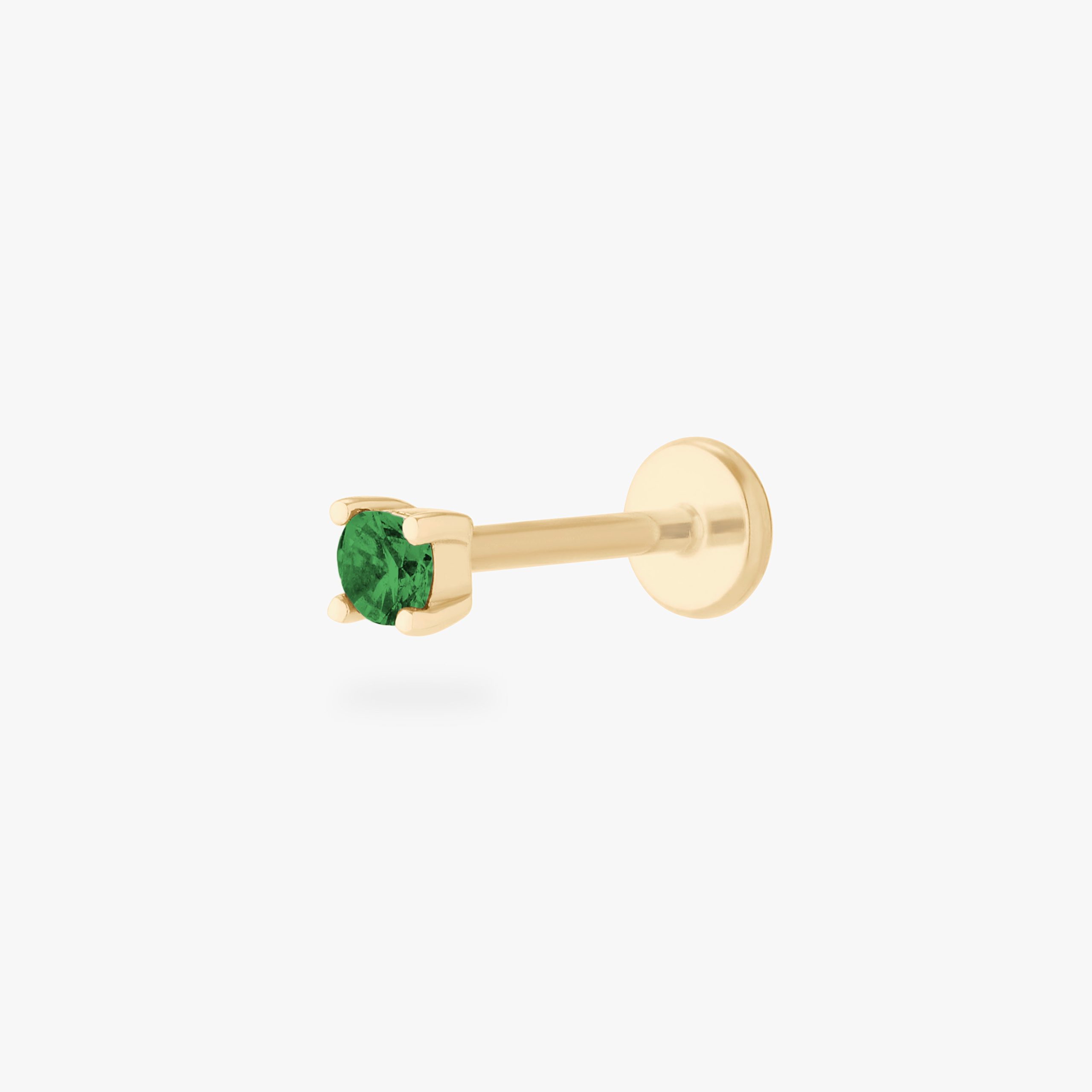 14K Mini CZ Flatback Stud - Image 6