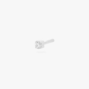 Alternative view of Silver Mini CZ Flatback Post