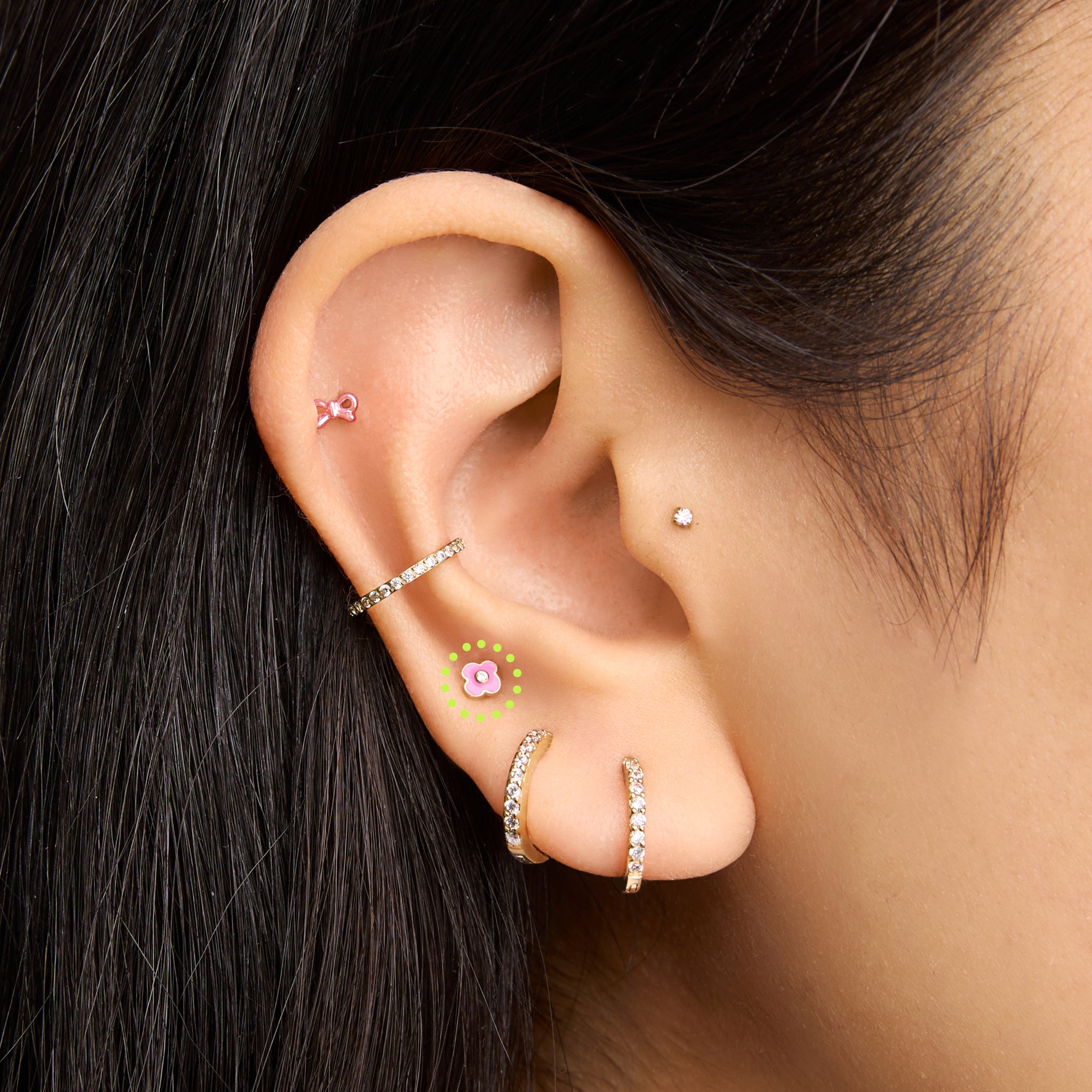 Enamel Flower Flatback Stud - Image 2