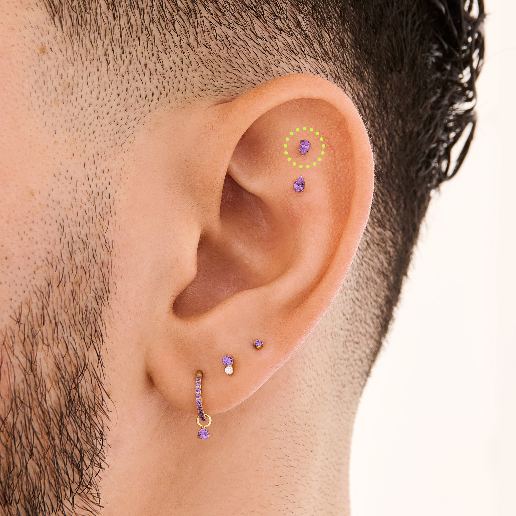 14K Pear Flatback - Image 14