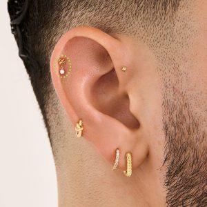 Alternative view of Bow CZ Dangle Flatback Stud
