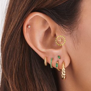 Alternative view of 14K Twinkle Star Flatback Stud
