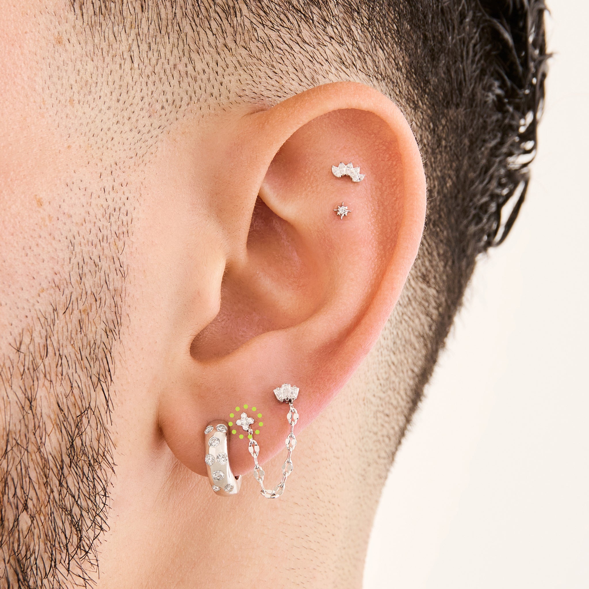 Pave X Flatback Stud - Image 8