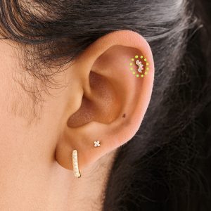 Alternative view of Micro Crown Marquise Flatback Stud