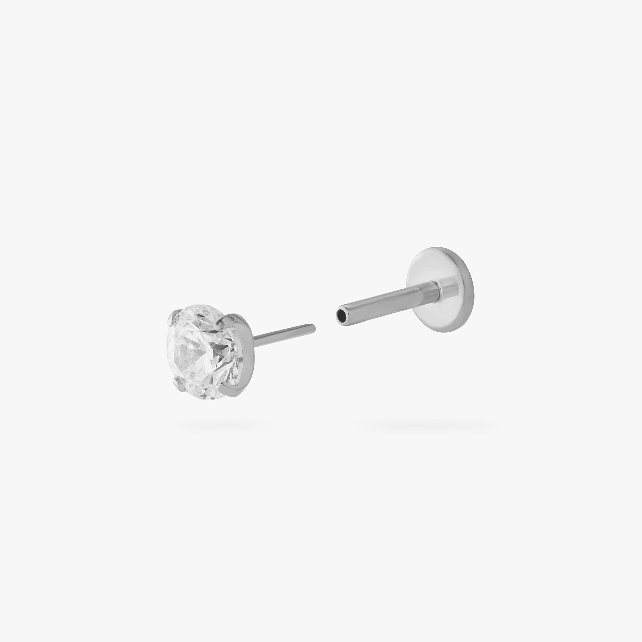 Titanium CZ Clear 4mm Flatback - Image 3