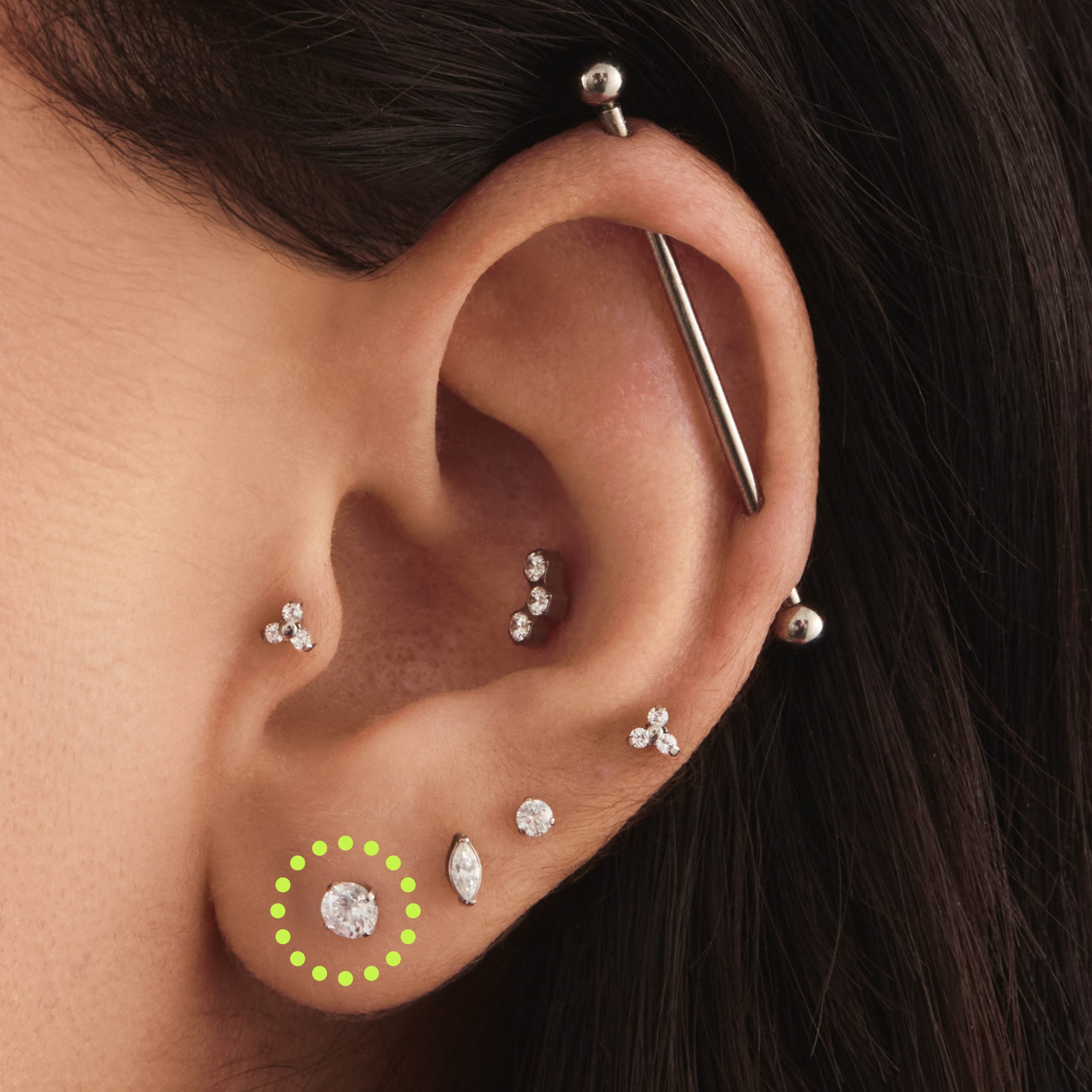 Titanium CZ Clear 4mm Flatback - Image 2