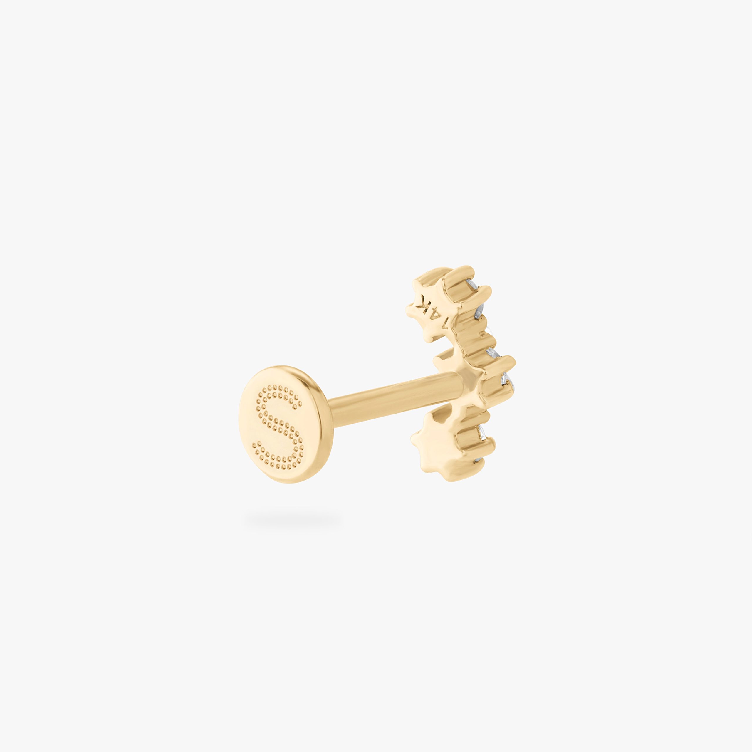 14K CZ Cluster Flatback - Image 4
