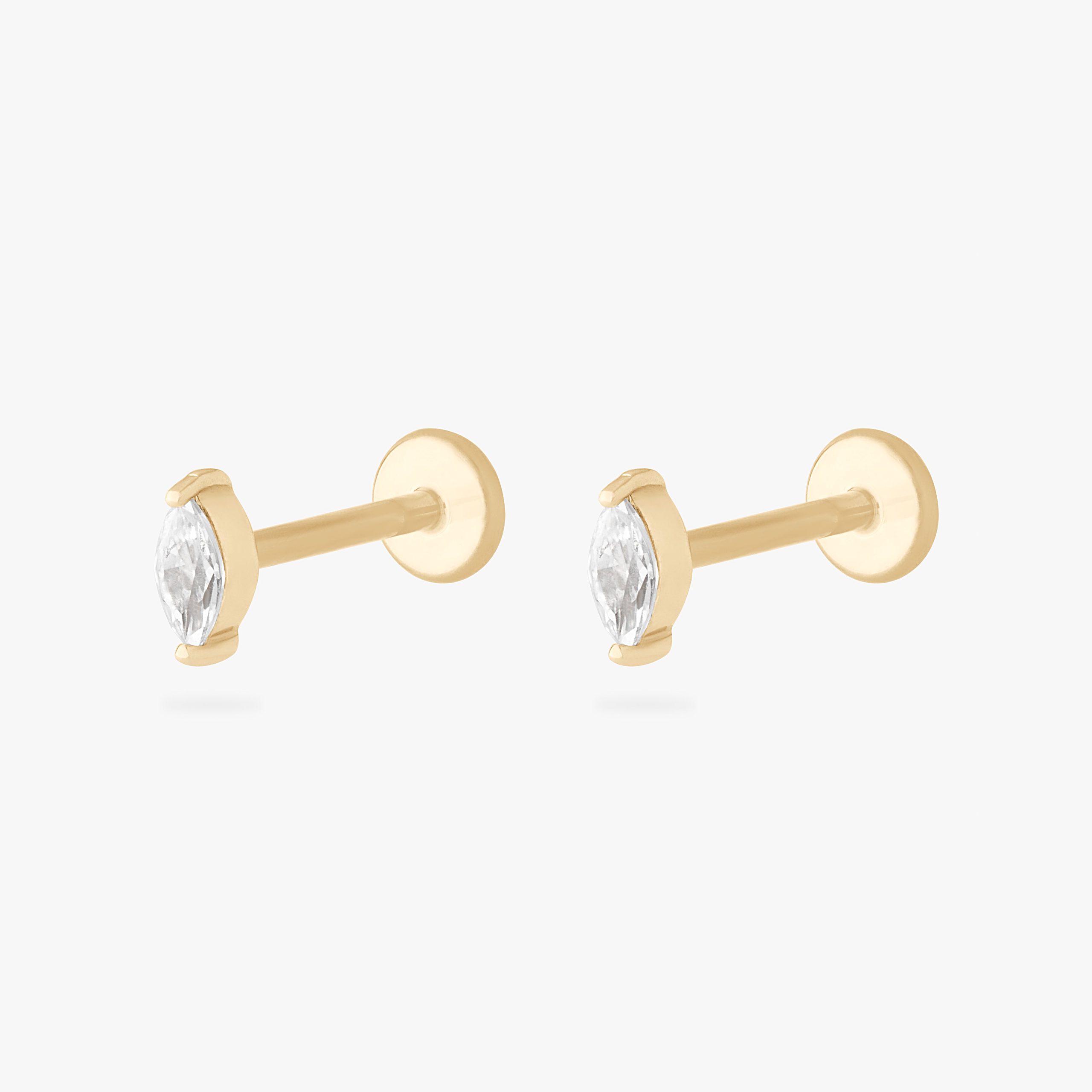 14K Marquise Flatback - Image 6