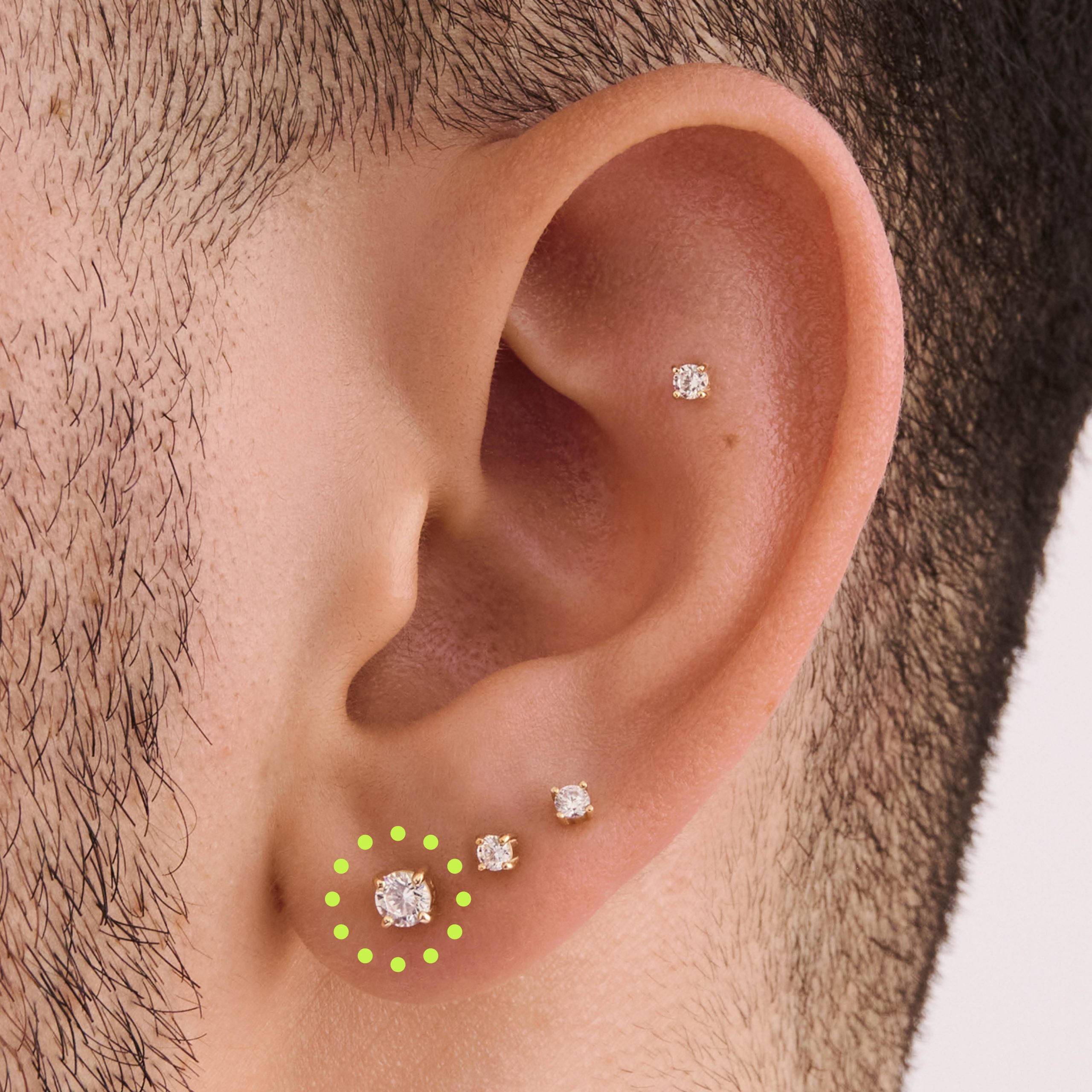 14K CZ 4mm Flatback - Image 2