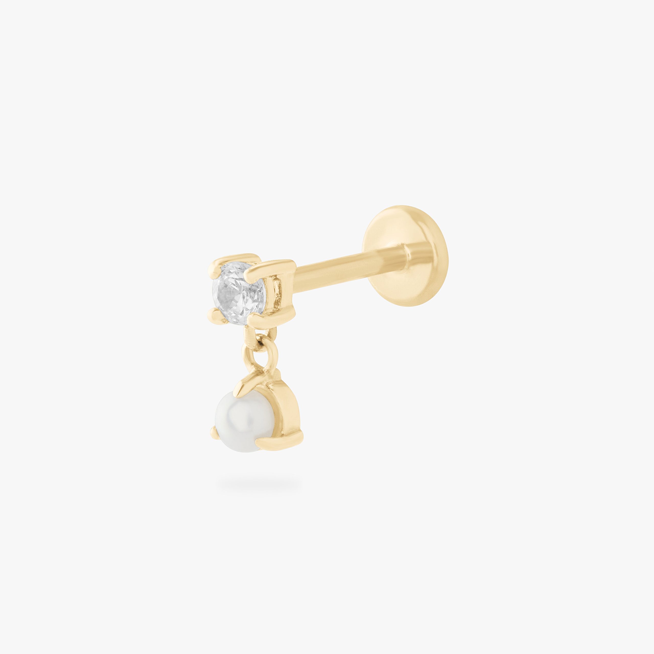 14K CZ Dangle Flatback - Image 13