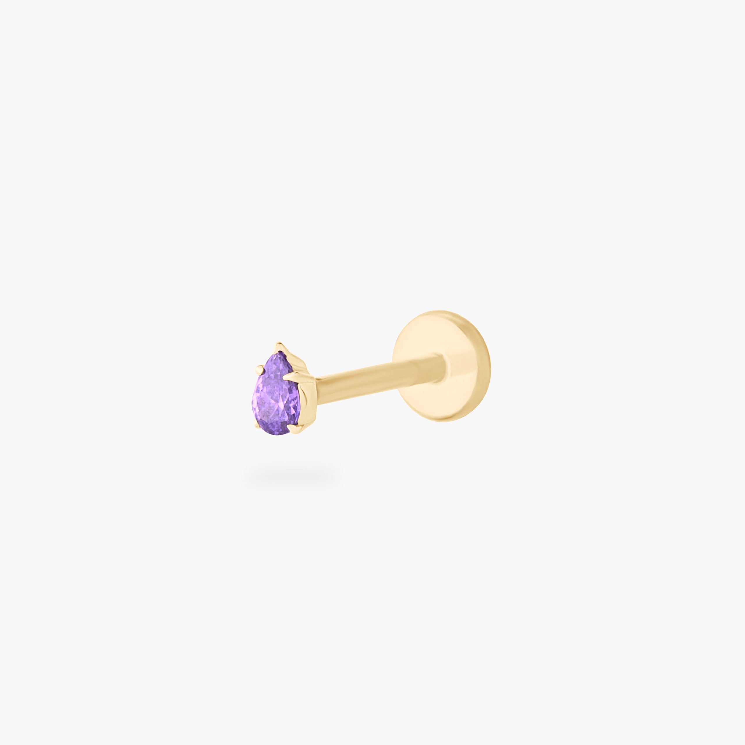 14K Pear Flatback - Image 13