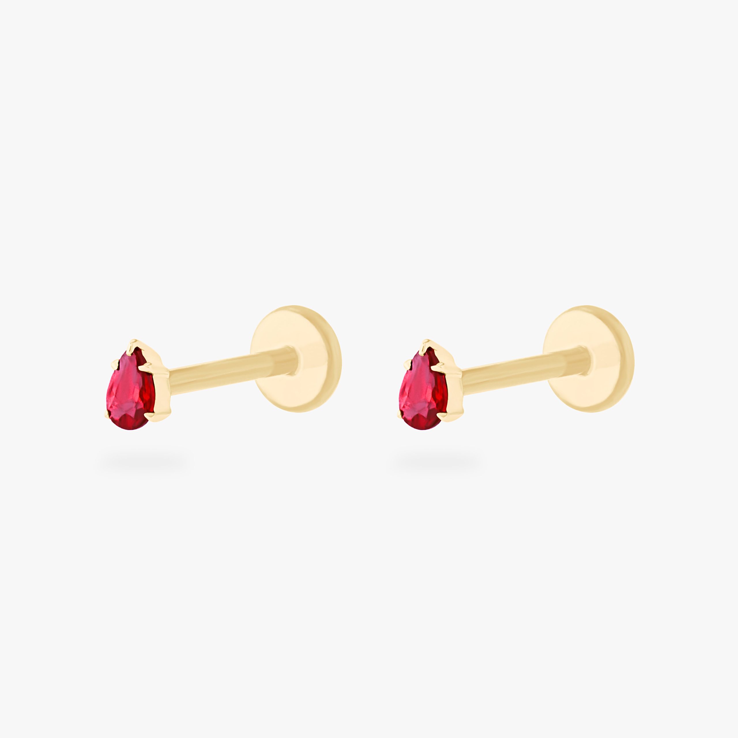 14K Pear Flatback - Image 12