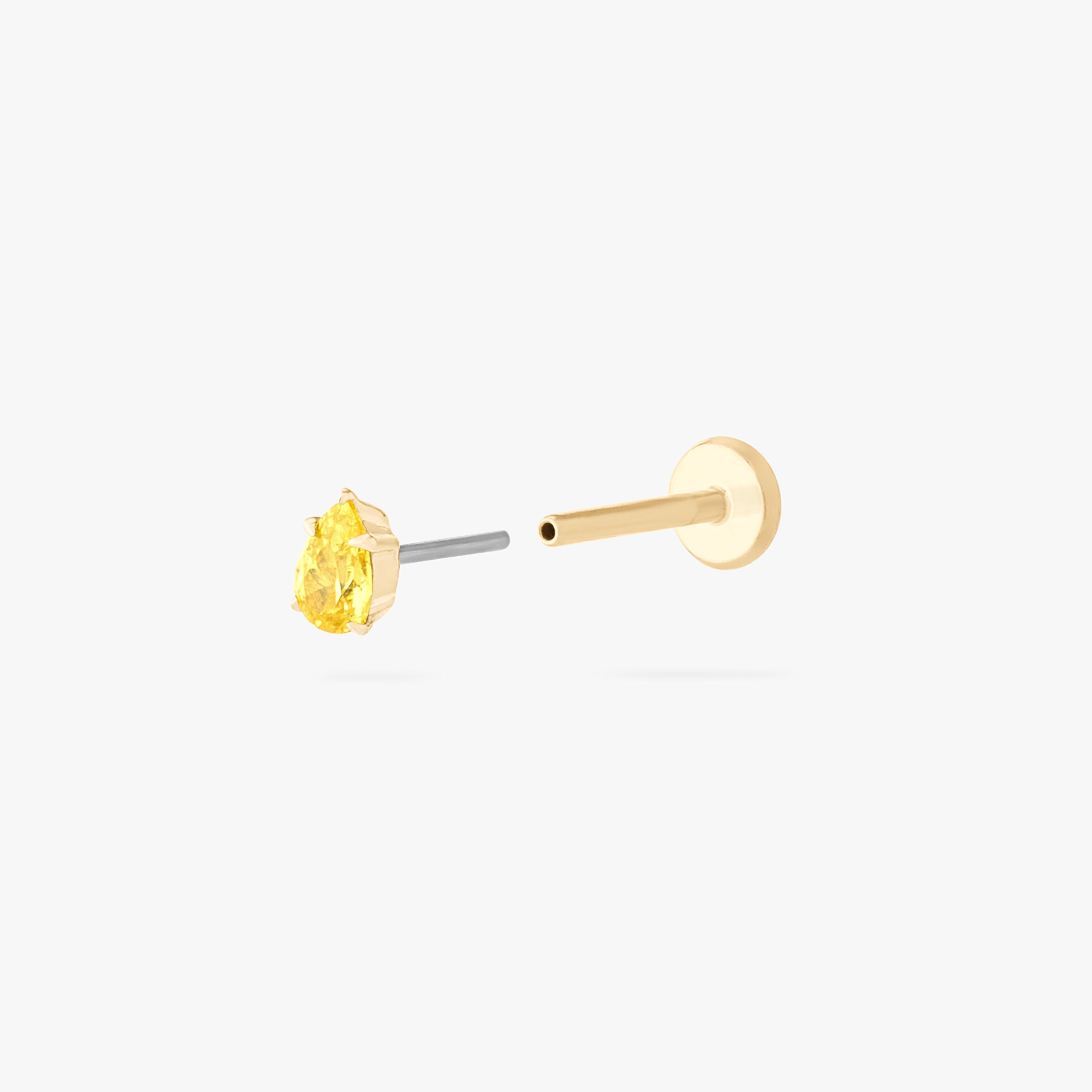 14K Pear Flatback - Image 2