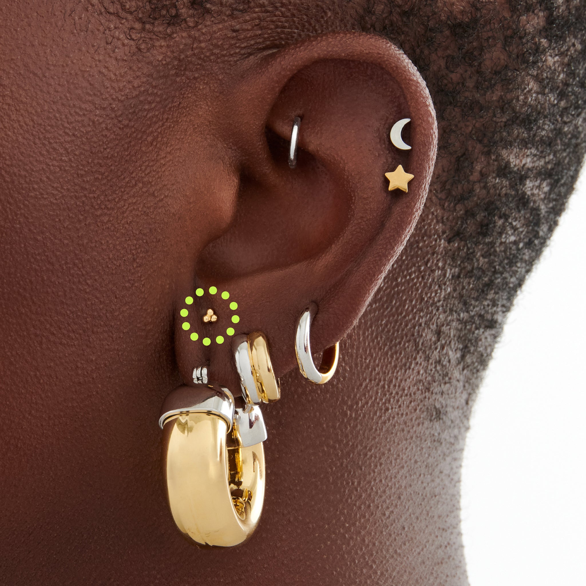 Beaded Triad Stud - Image 2