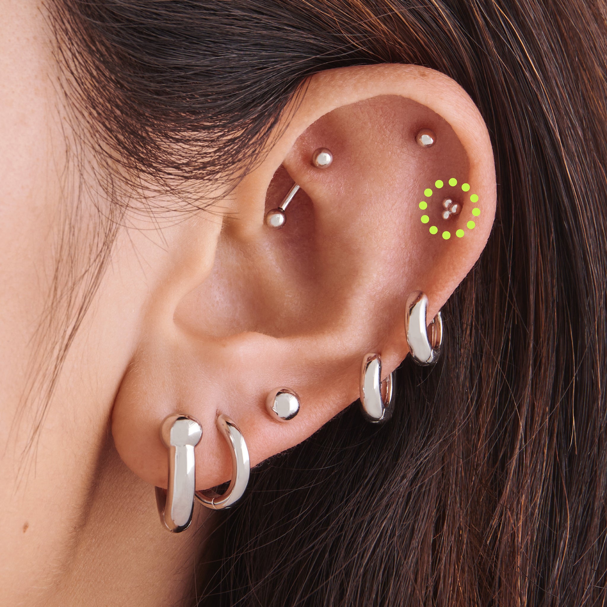 Beaded Triad Stud - Image 6