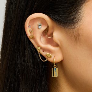 Alternative view of Middle Finger Flatback Stud