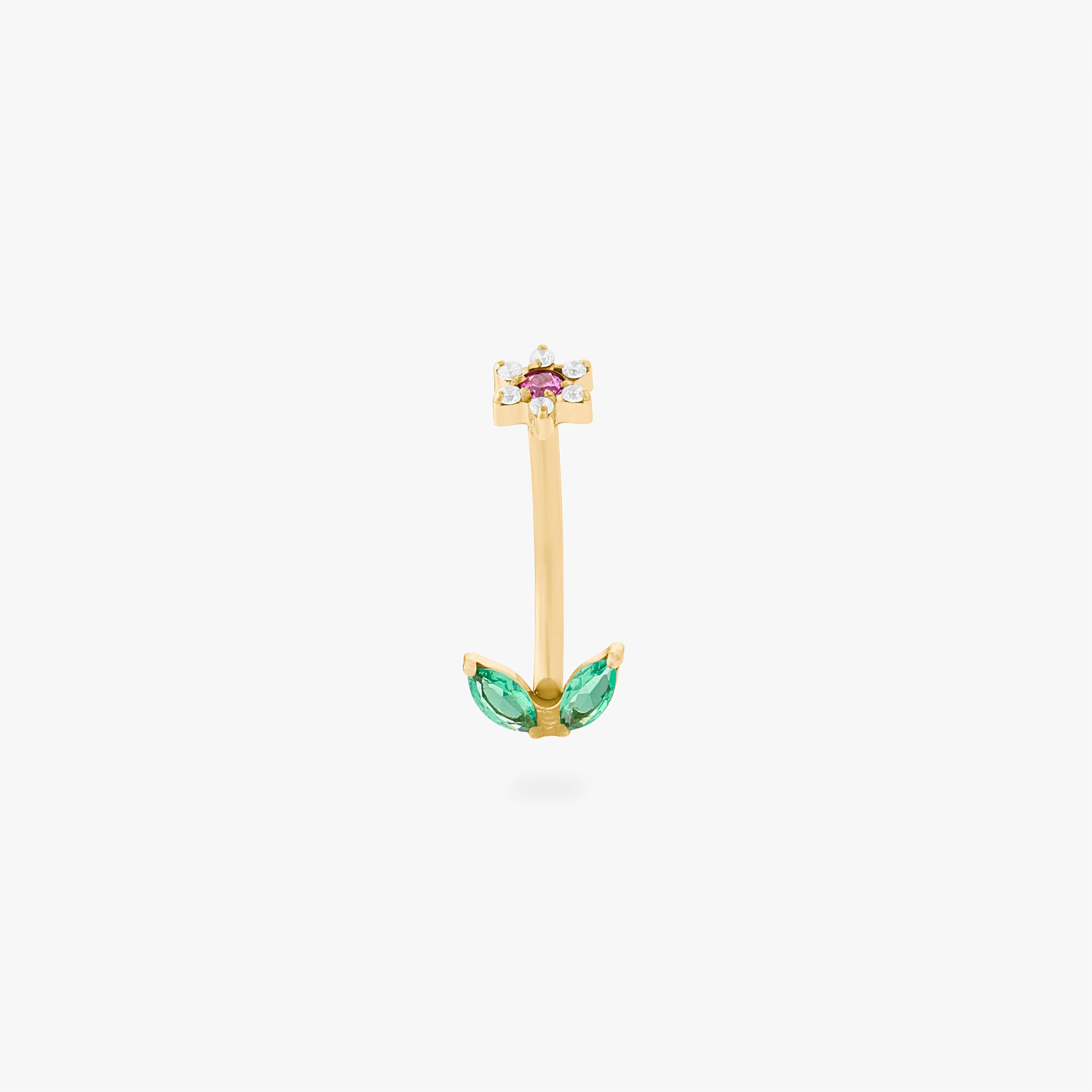 CZ Flower Barbell - Image 4