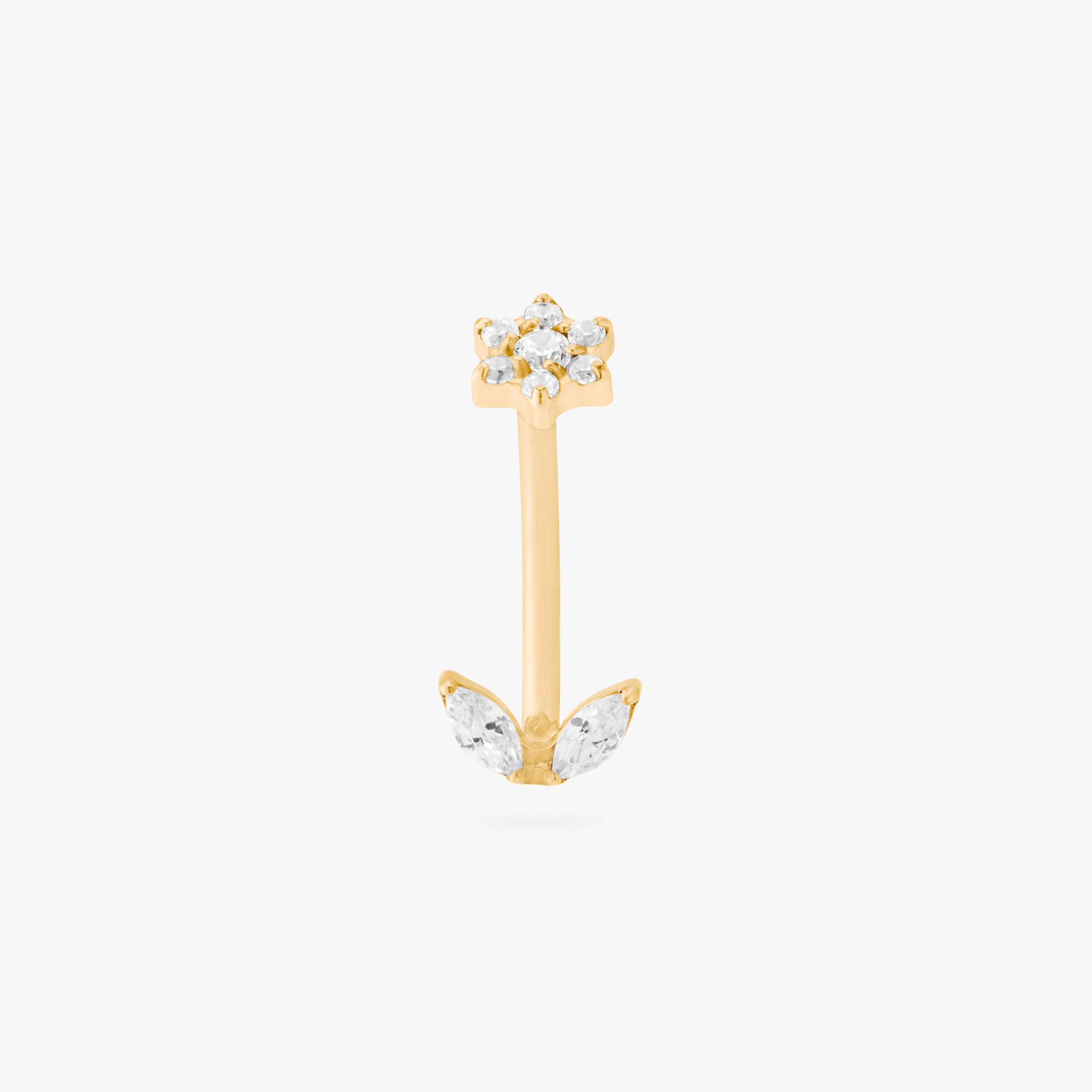 CZ Flower Barbell - Image 2